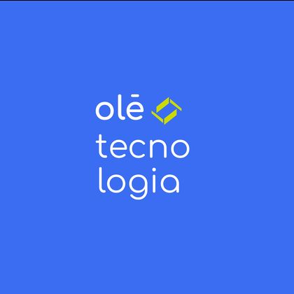 Sobre fundo azul royal — Tecnologia · vertical