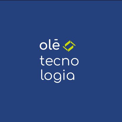 Sobre fundo azul profundo — Tecnologia · vertical